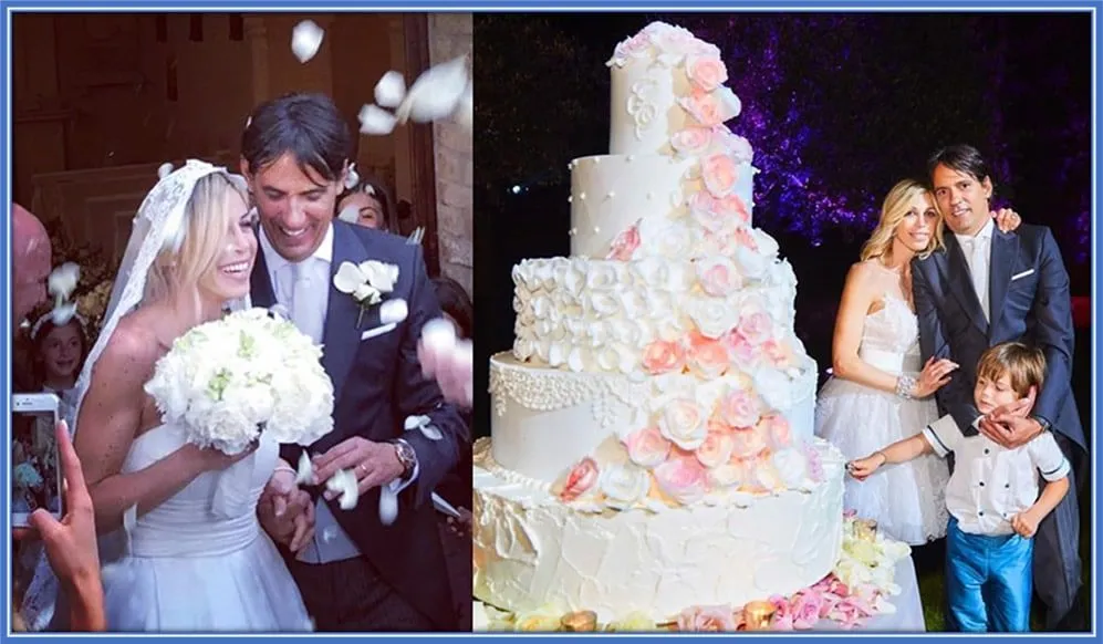 The wedding between Gaia Lucariello and Simone Inzaghi.