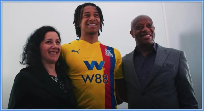 Meet Michael Olise's Parents. His look-alike Franco-Algerian Mother and a cool-looking Naija Dad (Vincent).
