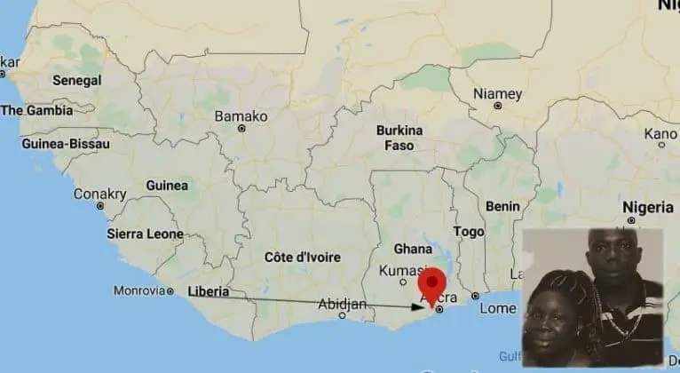 Alphonso Davies Parents were not just fleeing from war. They were travelling miles across West Africa in search of a better life for their unborn kid- a future football hero. Image Credit: Google Map and Instagram.