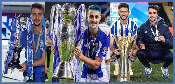 Before joining Arsenal, the midfielder won these trophies with FC Porto.