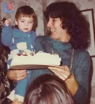 Young Gianluigi Buffon and his Mother as he celebrated his birthday.
