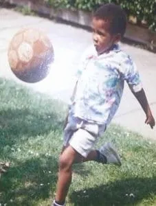 Young Ashley Young in his boyhood years.
