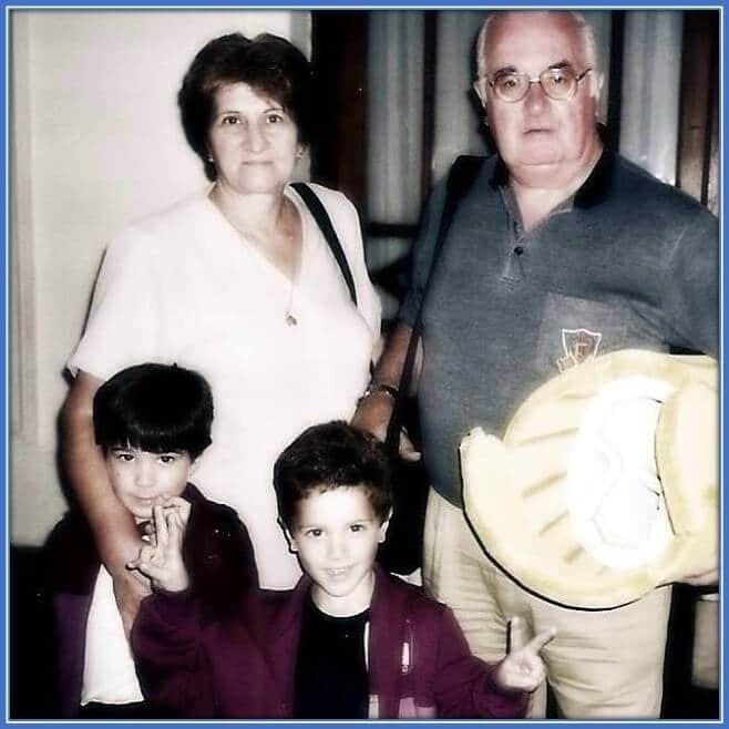 A throwback picture of his growing up days with his grandparents.