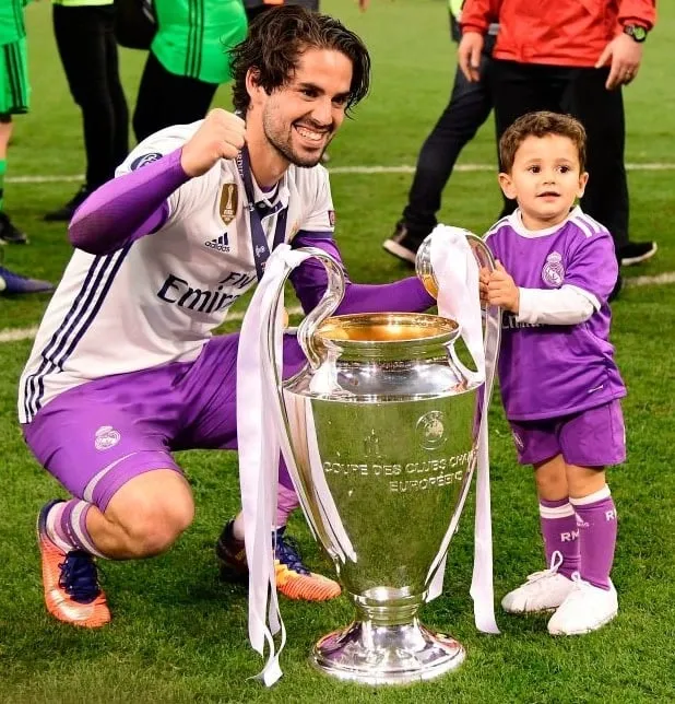 Trophy moment for Isco and Francisco.