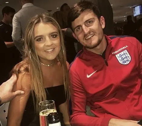 Fern Hawkins, pictured alongside her lover, Harry Maguire.