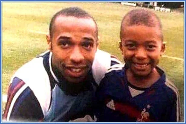 Little did Thierry Henry know that this little boy would rule the soccer world.