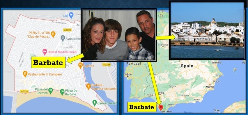 This map explains Bryan Gil's Family Origin - Barbate.