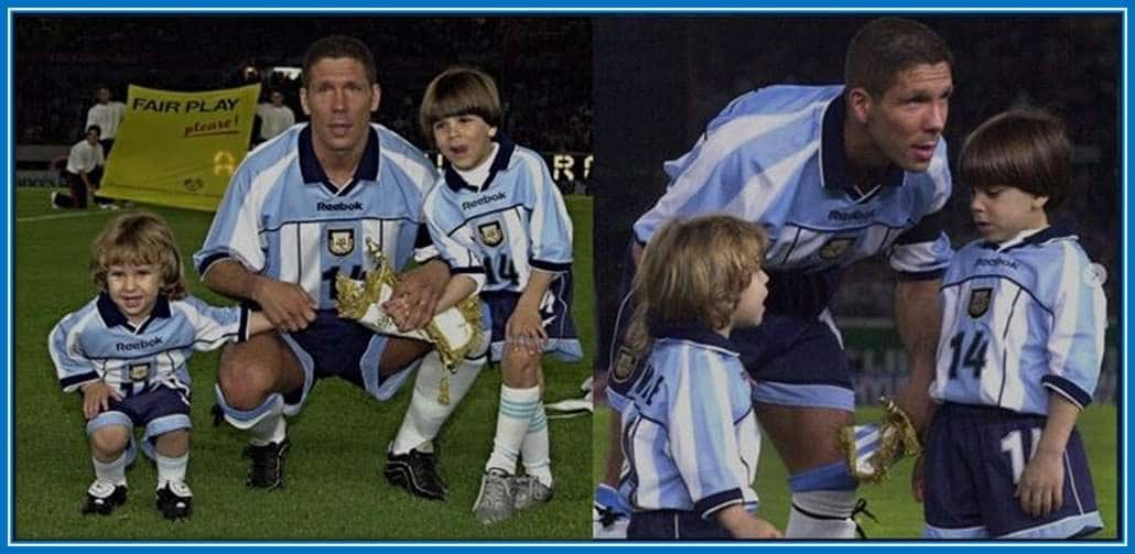 The Unforgettable Moments That Diego Simeone Takes his Children to Share his experience with him.