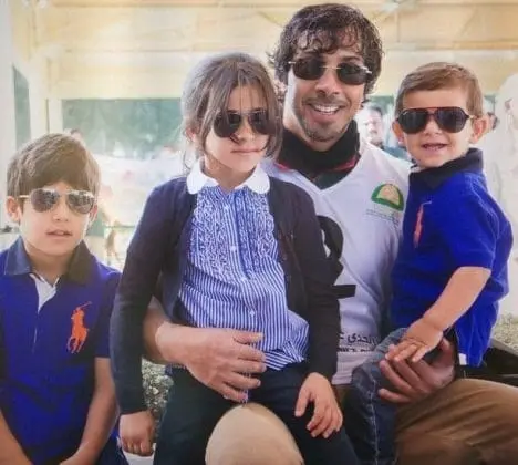 Sheikh Mansour with some of his children.