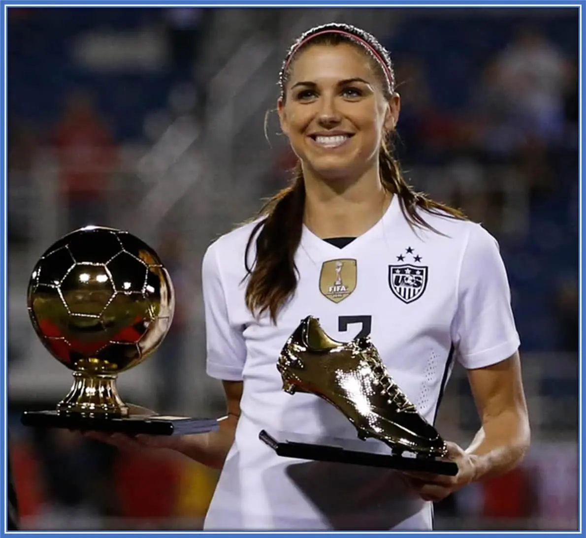 The USWNT won the silver boot and celebrated her victory in the 2019 World Cup.