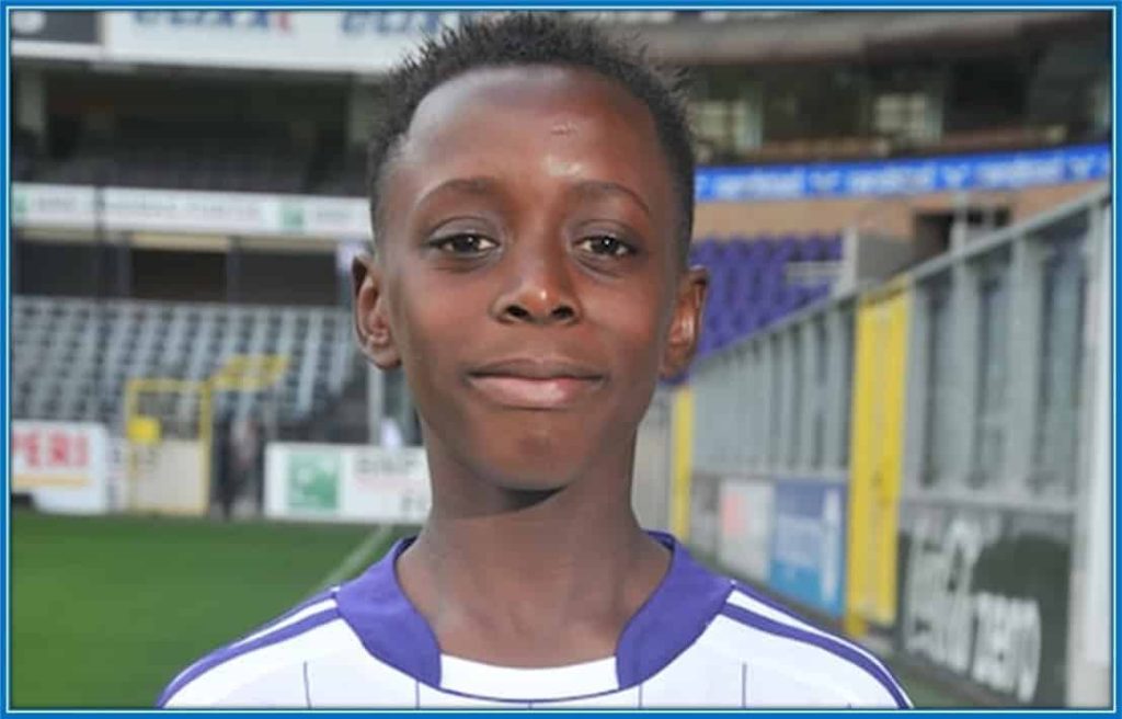 Sambi Lokonga looking so happy. During his early days with Anderlecht.