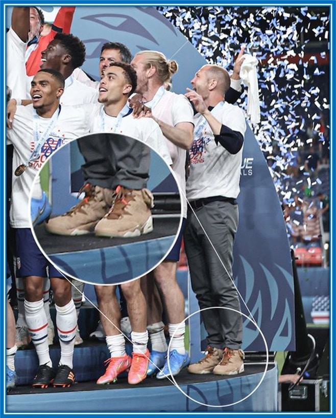 Gregg Berhalter Travis Scott's shoe was just perfect for the CONCACAF final.