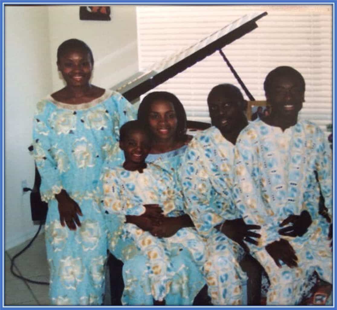 Timothy Weah's Family in native attire - in the mid-2000s.