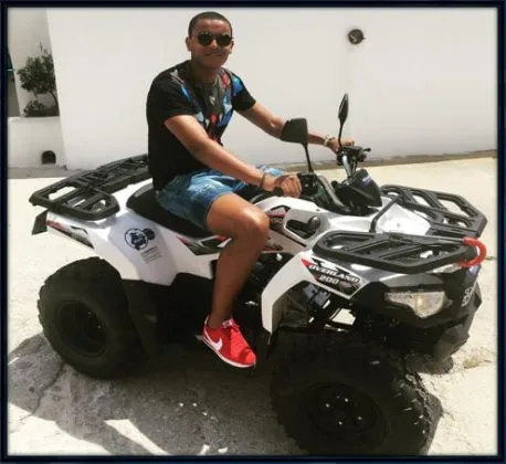 Check out Manuel Akanji's four-wheeled power bike. The footballer loves to show off his wealth.