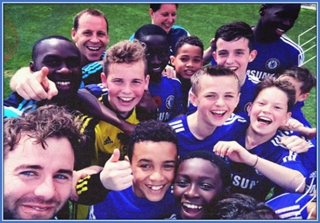 Can you spot our boy? He enjoyed his early days with the Blues youth.