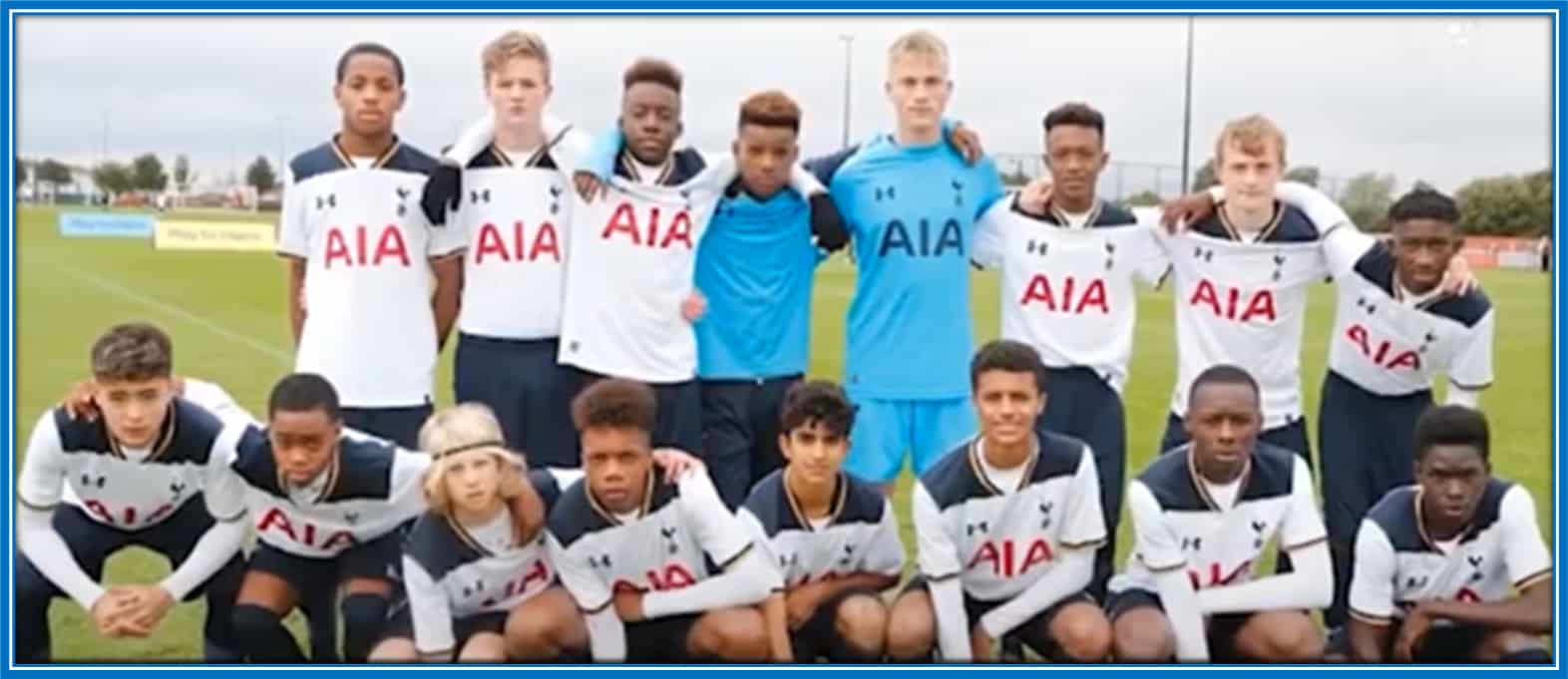 Oliver Skipp joined Spurs Academy in 2013, pictured here with teammates in his early days. Can you find him in this photo?