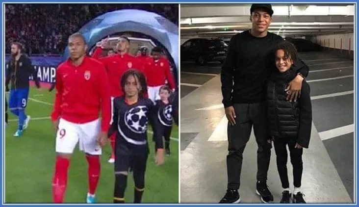 Kylian once fulfilled a UCL wish to his little brother, Ethan Adeyemi.