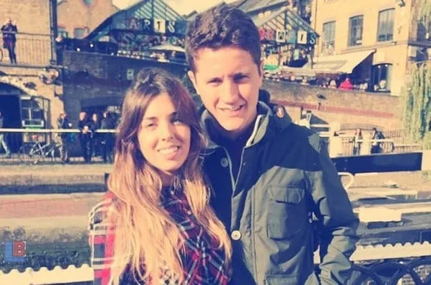 Ander Herrera and his childhood sweetheart, Isabel.