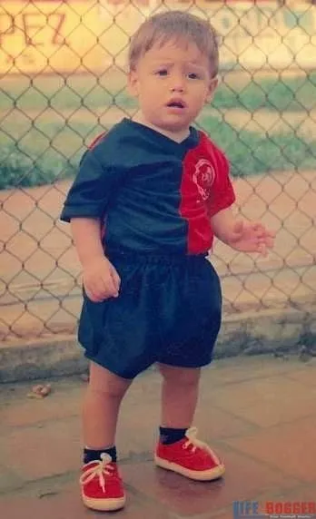 This is James Rodriguez from his childhood.