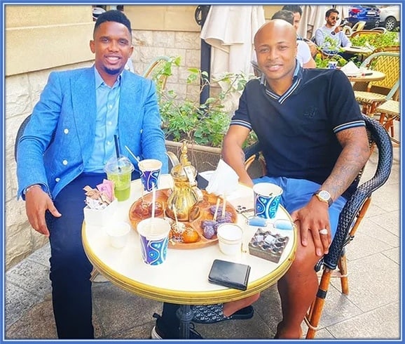 Dede loves to visit and hang out with his Idols. One among them is the Cameroonian football legend, Samuel Etoo.