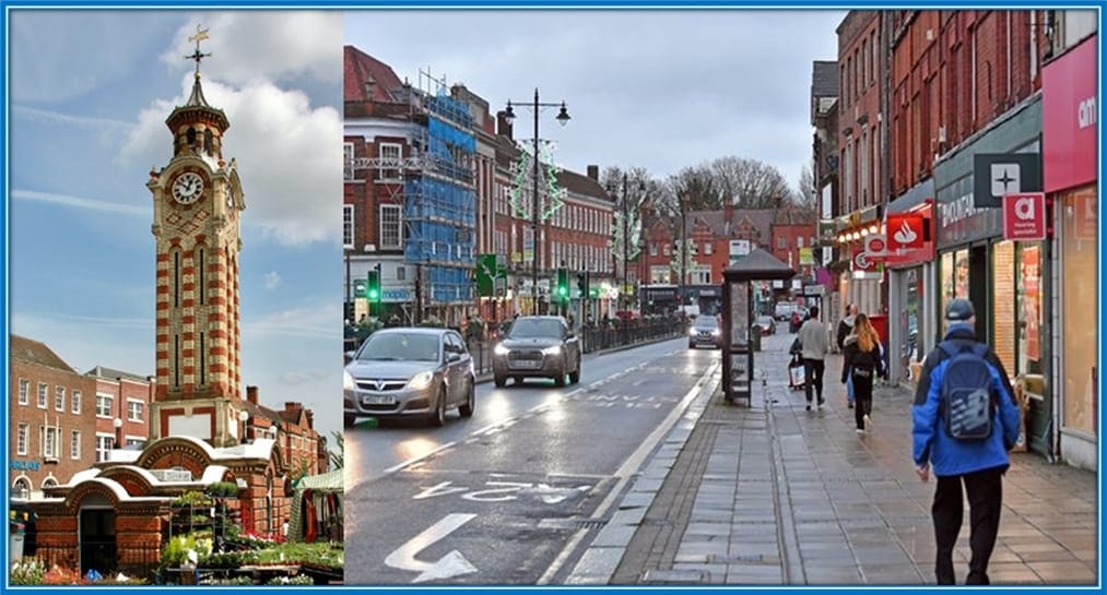 This is how Epsom looks like - the place where the English footballer grew up.