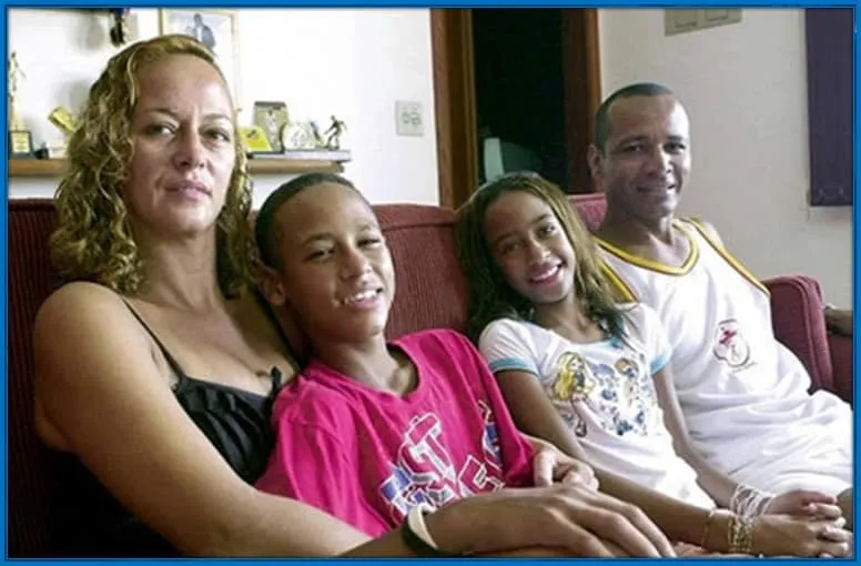 Neymar and Rafaella look happy staying at Granny's house. But you can sense a forced smile from his parents. It's a sign of what they are going through at that time.