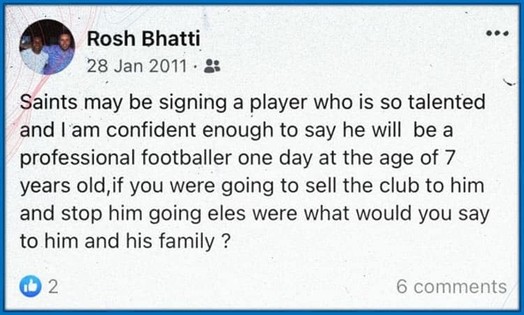 This Facebook Message from Rosh Bhatti - in 2011 - says it all.
