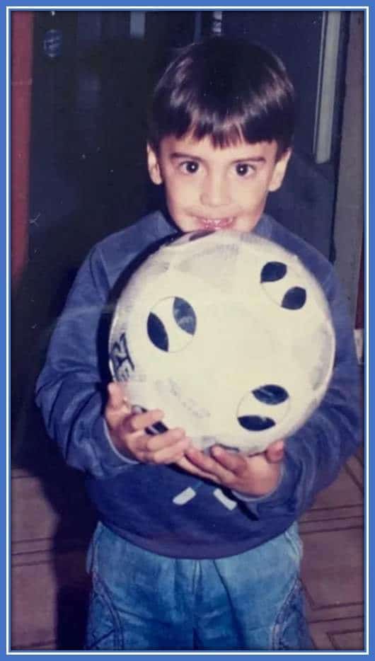 As Kid, Tagliafico's happy moments was when he was with his soccer ball.