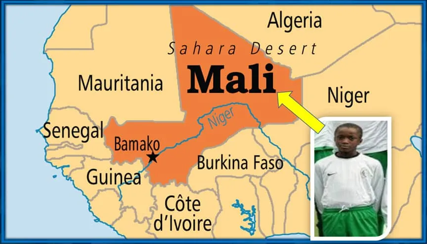 Moussa Diaby's family origin is Mali, a landlocked country in western Africa.