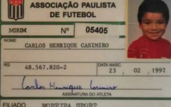Young Casemiro in his early career years.