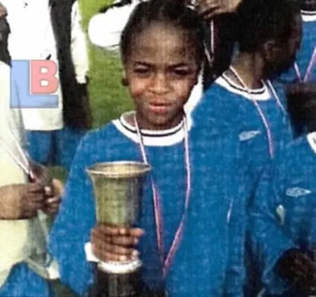 Raheem Sterling's First football trophy.