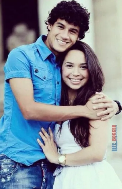 This is Philippe Coutinho and his Wife, Aine.