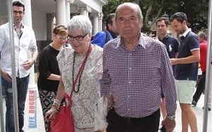 Pep Guardiola's parents Mr Valenti and Mrs Dolors Guardiola.