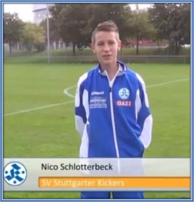 His early career days at Stuttgart kickers.