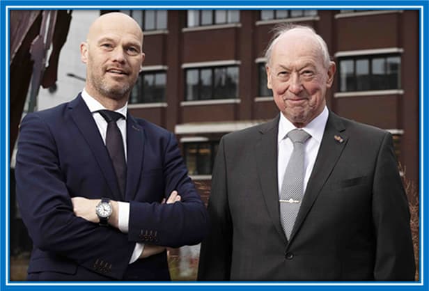 This is Erik ten Hag's Father. His name is Hennie ten Hag, and he is 79 years old (at the time I wrote his son's Bio).