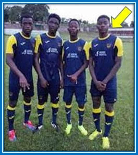 Behold the Kumasi- Born champ with the West African Football Academy with his Colleagues.