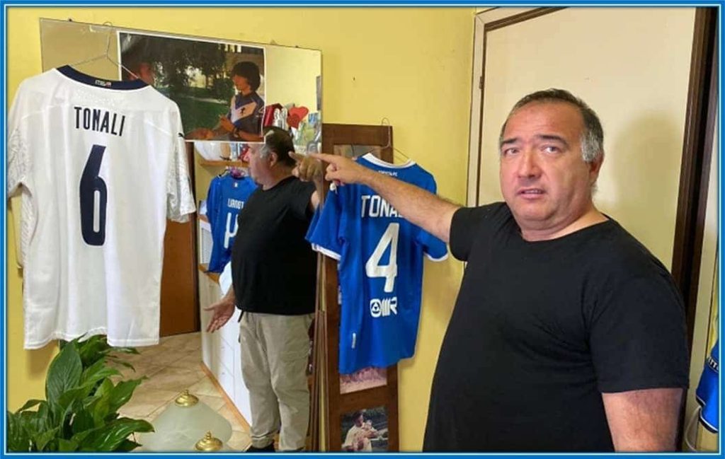 This is Agostino Crivellari, Sandro Tonali's Uncle. He is a massive supporter of Inter Milan.