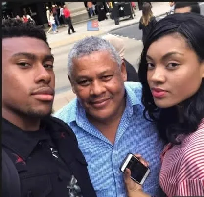 Marie Iwobi, her brother, Alex and her Father.
