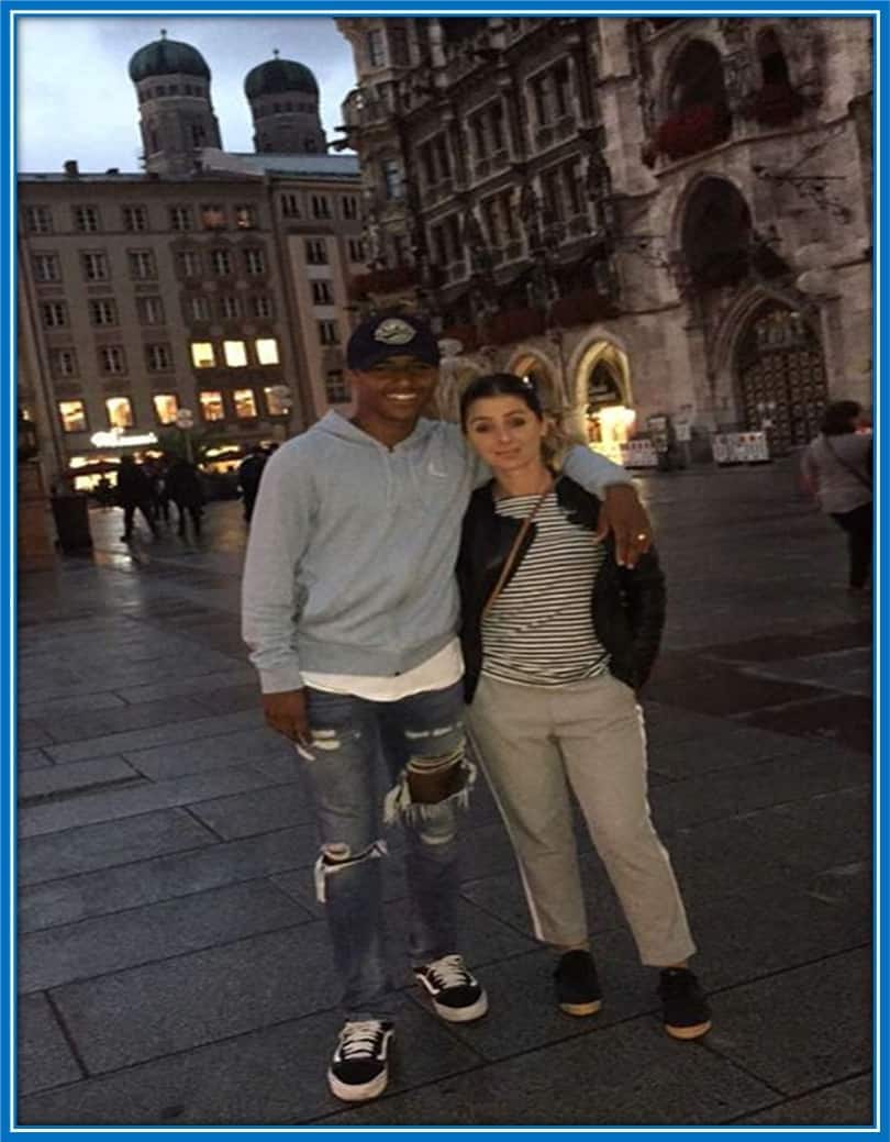 Karim Adeyemi posted this photo of himself and what looks like his girlfriend on the 1st day of September 2017.