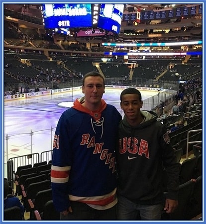In march 2016, Tyler and his younger brother had a great moment at the Maddison square garden.