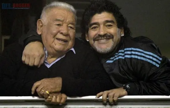 A heartwarming photo of late Diego Maradona and his Dad, Diego Sr.