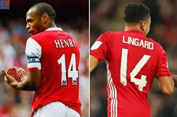 Why Jesse Lingard wore the 14 shirt for Man United.