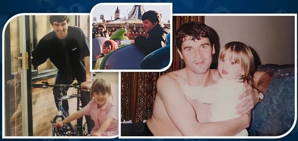 Roy Keane and Theresa's first daughter, Shannon Keane pictured in her childhood. She had a great time with her Daddy.