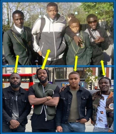 Nathaniel Chalobah and Friends during his secondary schooling days.