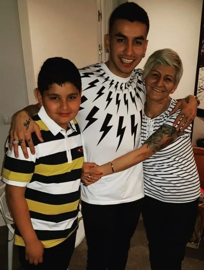 Angel Correa with his mom and one of his brothers.