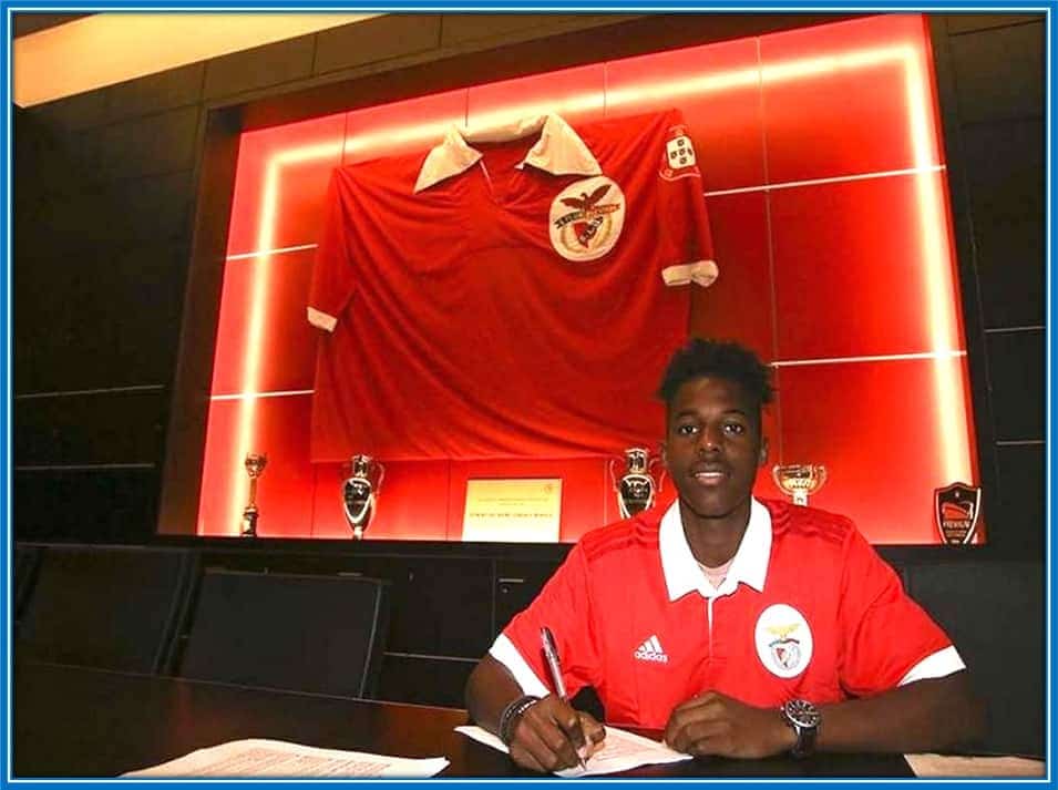 This is Nuno, age 15, at the time he signed for Benfica academy.