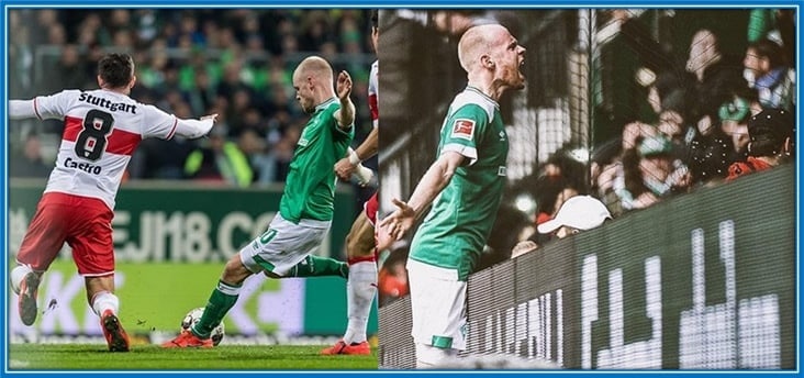 After his disappointing season with Everton, he went on to achieve a rise with Werder Bremen.