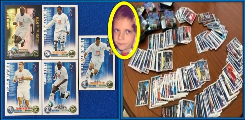 Oliver's love for football developed his habit of collecting Match Attax cards.