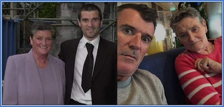 About Marie, Roy Keane's Mother. Both appear to share a very close bond.