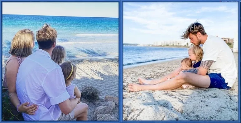 During the summer holidays, Wout Weghorst family visits Ibiza.